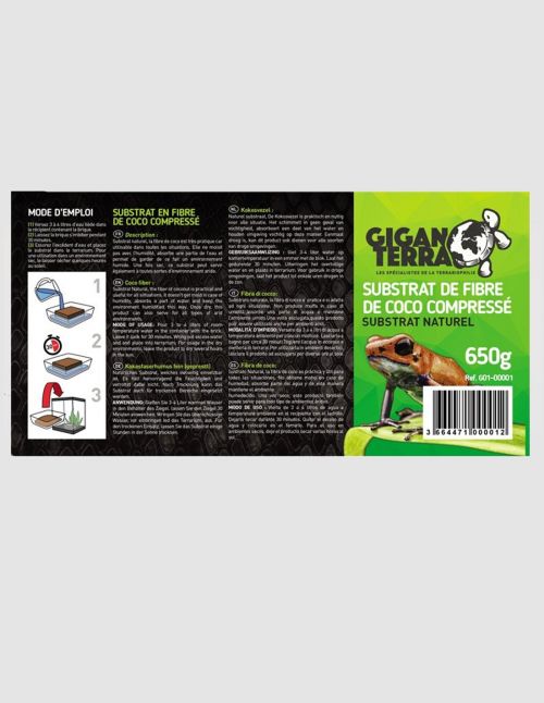 Brique de tourbe de coco 650g