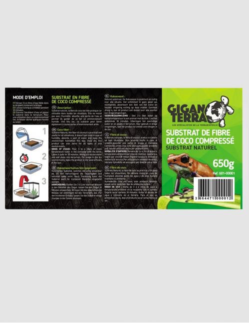 Brique de tourbe de coco 650g